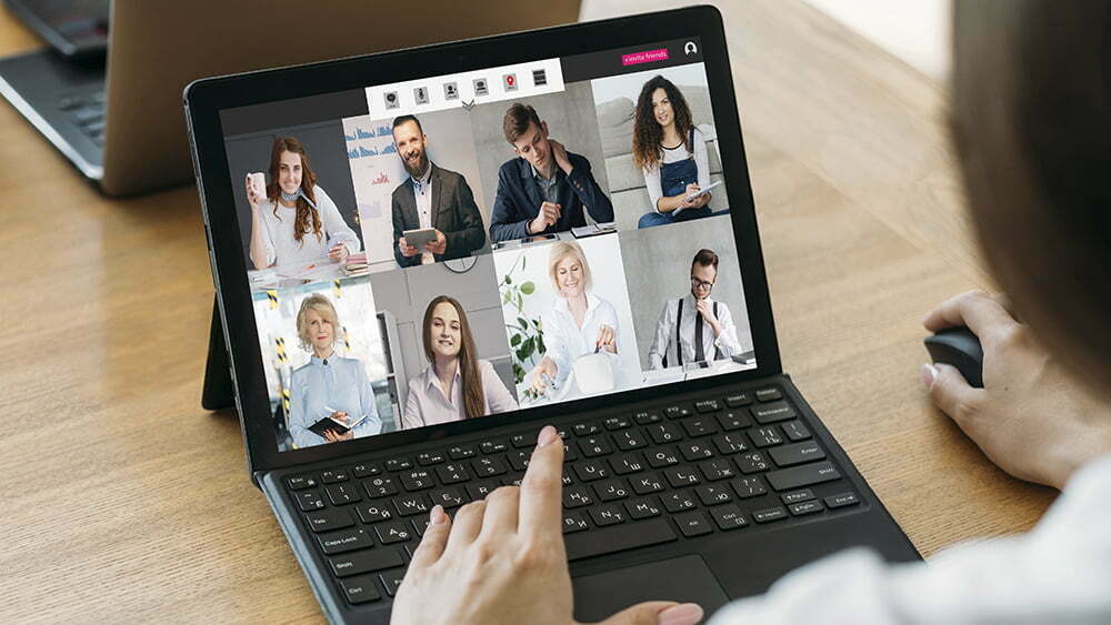 Online group English lesson