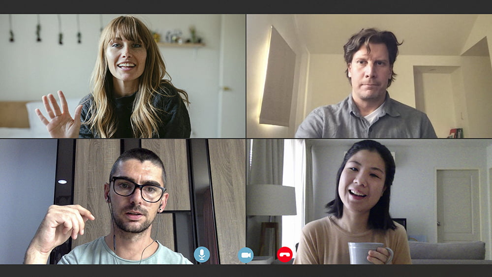 Online group English lesson